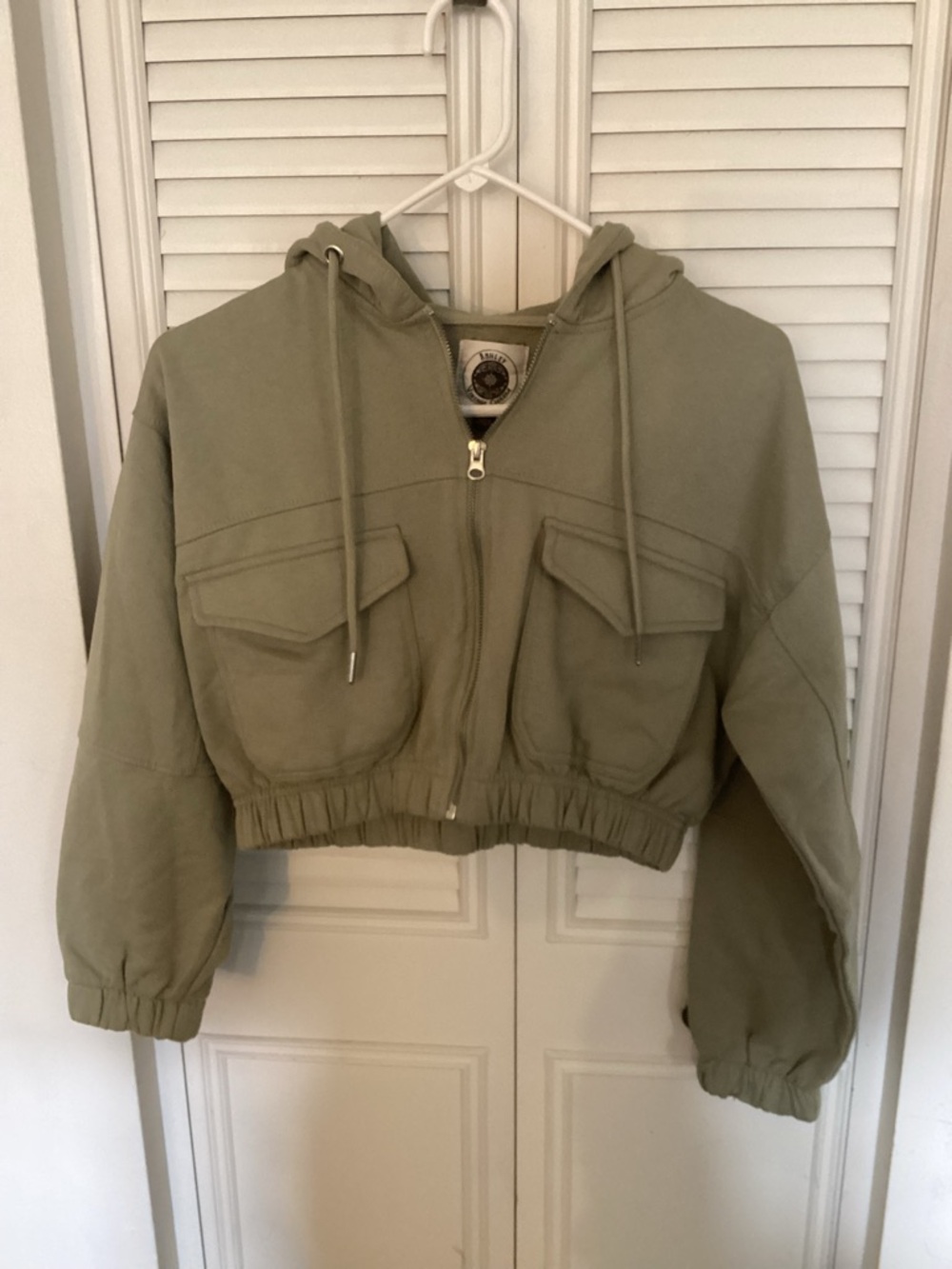 Ashley By 26 International Light Olive Green Zip Hoodie